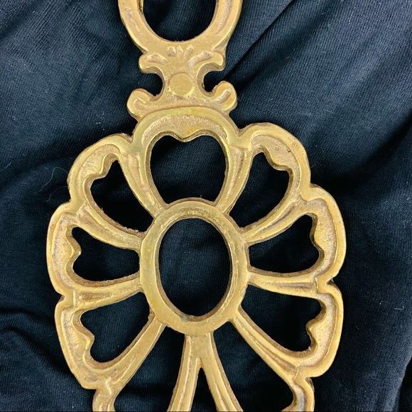 Antique Other Vintage Brass Trivets Gold Scroll Design Poshmark